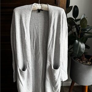 Banana Republic Soft Gray Open Cardigan